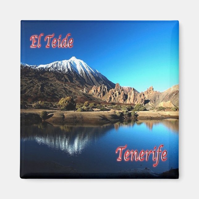 Aimant zES006 EL TEIDE Tenerife Espagne, Frigo (Devant)