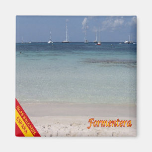 Aimant zES067 FORMENTERA BEACH, Baléares Espagne, Frigo
