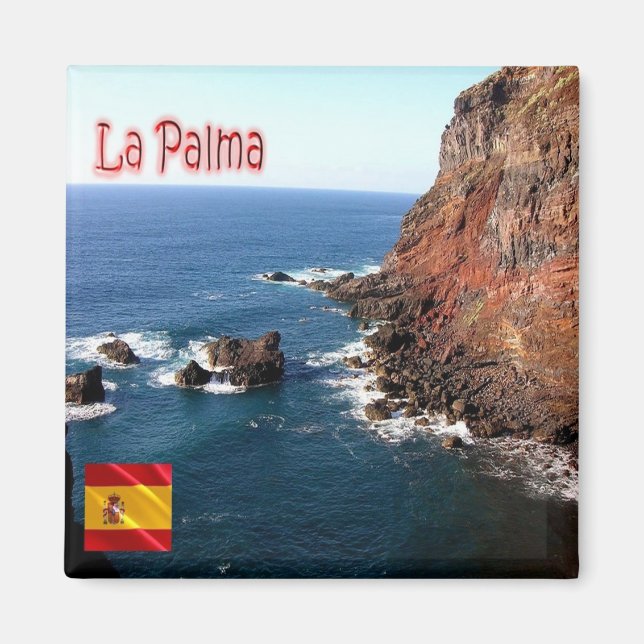 Aimant zES075 LA PALMA panorama, Espagne, Frigo (Devant)