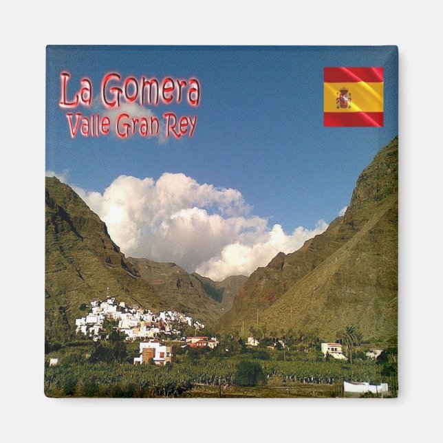 Aimant zES078 LA GOMERA VALLE GRAN REY, Espagne, Frigo (Devant)