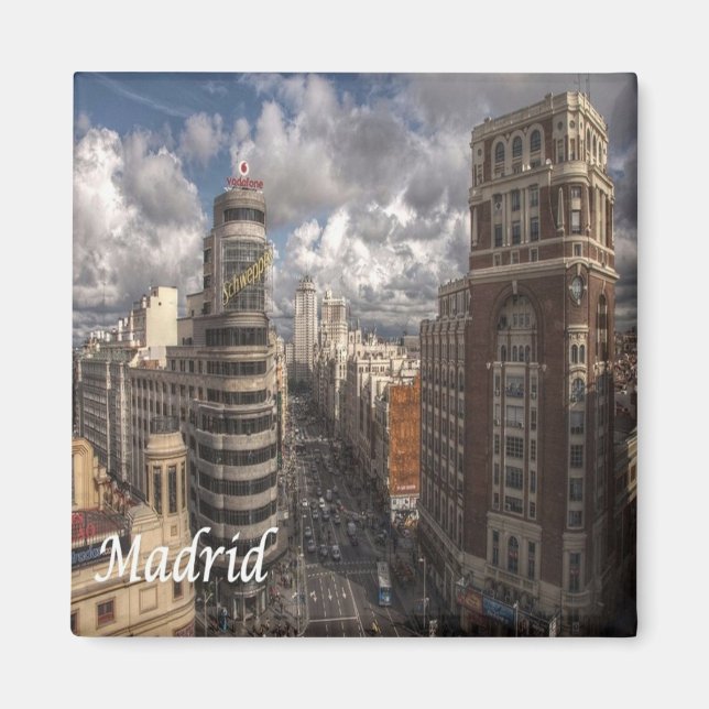 Aimant zES091 MADRID City, Espagne, Fridge (Devant)