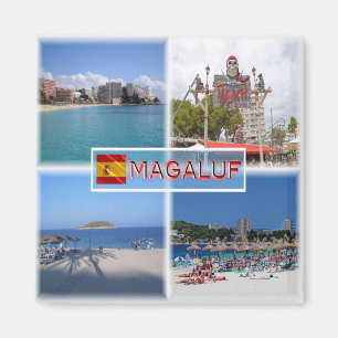Aimant zES111 MALLORCA, Megaluf vue sur la mer, Réfrigéra