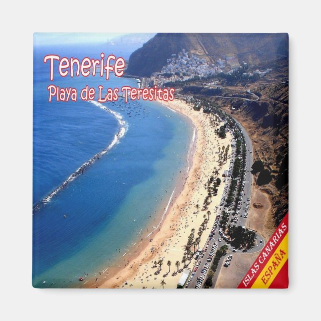 Aimant zES139 TENERIFE Plage Teresitas, Canaries, Réfrigé (Devant)
