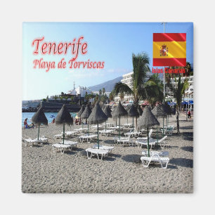 Aimant zES147 Plage de TENERIFE Torviscas, Canaries, Réfr