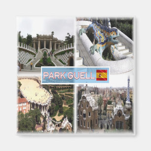 Aimant zES153 BARCELONE Parc Guell, Catalogne, Frigo