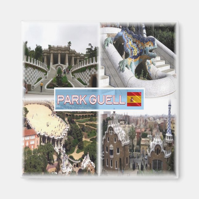Aimant zES153 BARCELONE Parc Guell, Catalogne, Frigo (Devant)