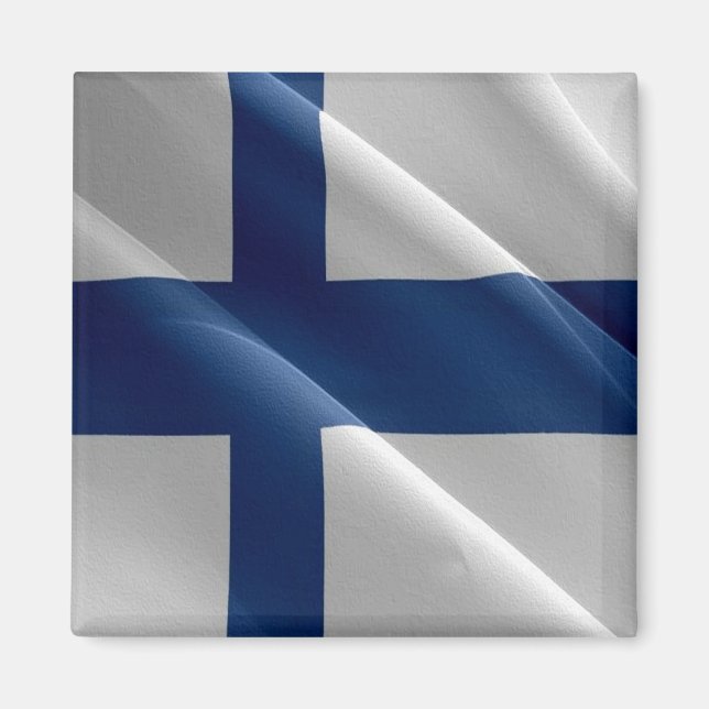 Aimant zFI002 Drapeau finlandais Finlande (Devant)