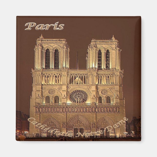 Aimant zFR061 NOTRE DAME Paris, France, Fridge (Devant)