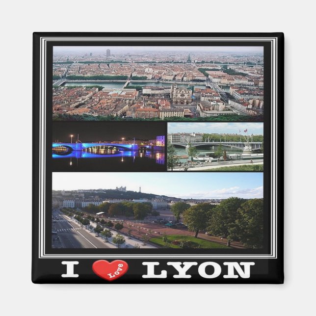 Aimant zFR138 LYON "I Love", France, Fridge (Devant)