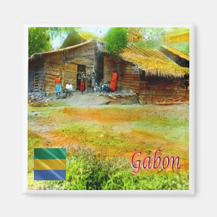 Aimant zGA003 GABON, Musée Tropenmuseum, Réfrigérateur