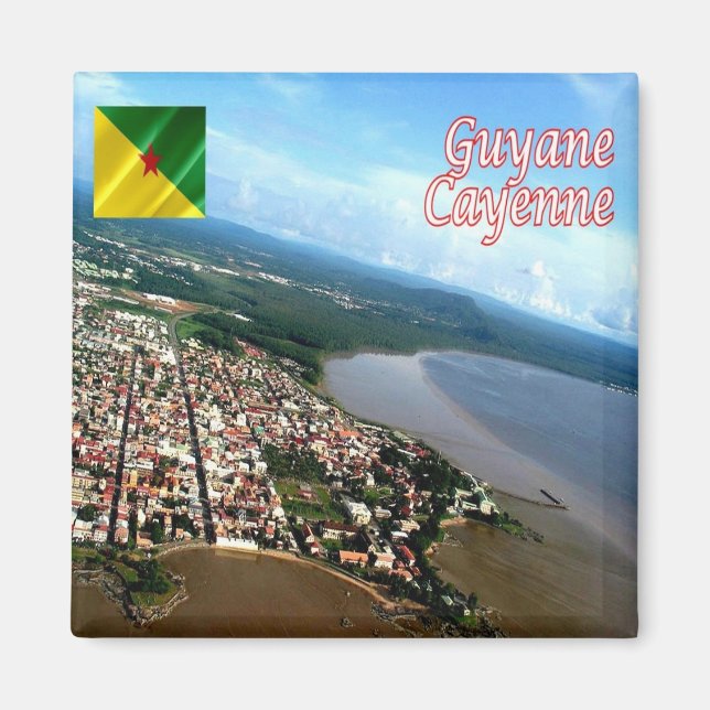 Aimant zGF004 CAYENNE, Guyane française, Amérique, Frigo (Devant)