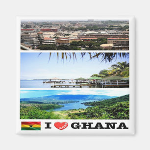 Aimant zGH007 GHANA I Love, Mosaic, Afrique, Réfrigérateu