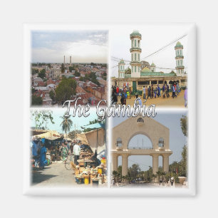 Aimant zGM009 GAMBIE, Mosaïque, Afrique, Réfrigérateur