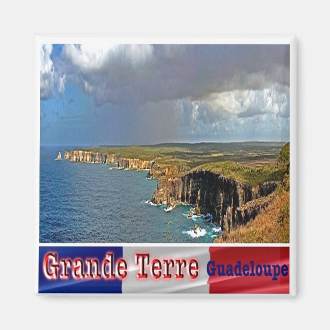 Aimant zGP008 GUADELOUPE, Grande-Terre, Panorama, Frigo (Devant)