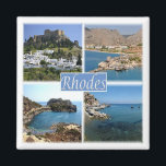 Aimant zGR025 RHODES, Greece, Europe, Fridge<br><div class="desc">Here you will find the souvenir of your vacation. This category contains fridge magnets of many locations in Greece. (zGR025 RHODES, Greece, Europe, fridge magnet). Amaze friends and relatives with the unique souvenirs from your great trip. Try us. #LeoPepeDesign - acropolis, lindos, faliraki, kolymbia the harbor, leopepedesign, travel trip photo...</div>