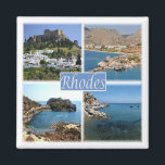 Aimant zGR025 RHODES, Greece, Europe, Fridge<br><div class="desc">Here you will find the souvenir of your vacation. This category contains fridge magnets of many locations in Greece. (zGR025 RHODES, Greece, Europe, fridge magnet). Amaze friends and relatives with the unique souvenirs from your great trip. Try us. #LeoPepeDesign - acropolis, lindos, faliraki, kolymbia the harbor, leopepedesign, travel trip photo...</div>