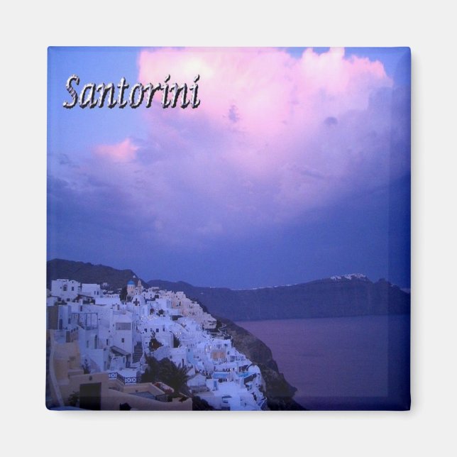 Aimant zGR079 SANTORINI, Oia Sunset, Grèce, Frigo (Devant)