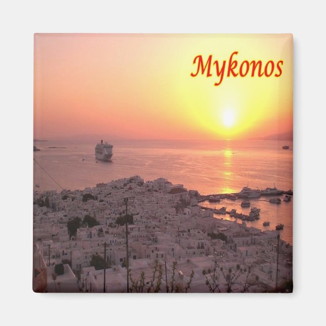 Aimant zGR107 MYKONOS Panorama, Grèce, Frigo (Devant)