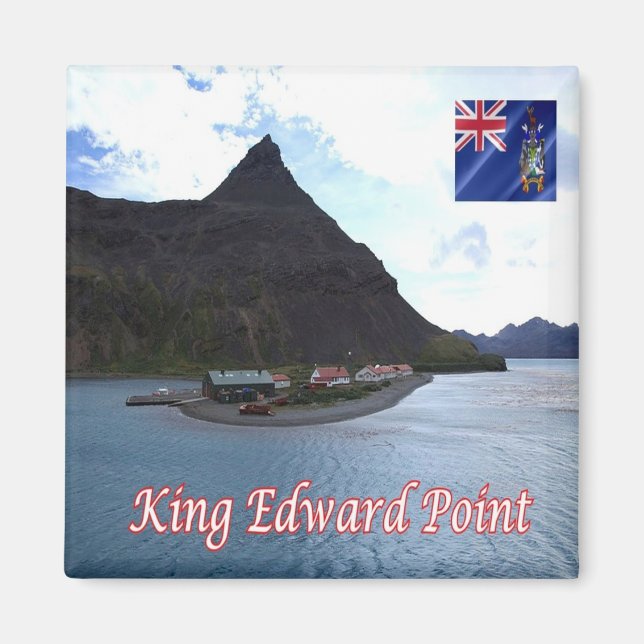 Aimant zGS006 KING EDWARD POINT, Géorgie du Sud, Fridge (Devant)