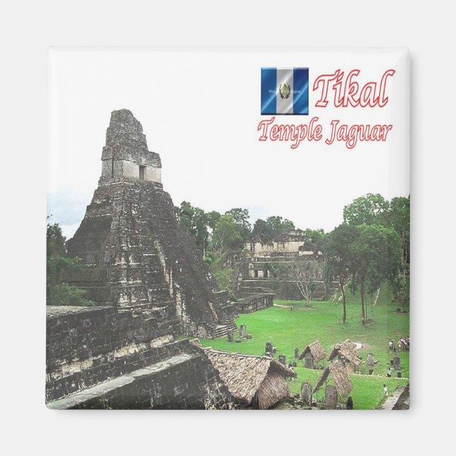 Aimant zGT015 TIKAL, Temple Jaguar, Guatemala, Frigo (Devant)