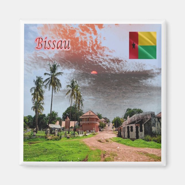 Aimant zGW006 BISSAU, Guinée Bissau, Afrique, Frigo (Devant)