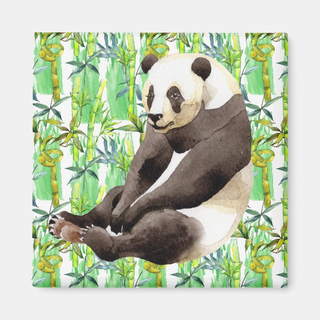 Aimant Zhen Zhen Panda sur le bambou (Devant)