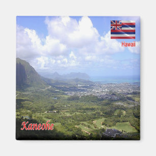 Aimant zHI007 KANEOHE, HAWAII, Panorama, Océanie, Frigo