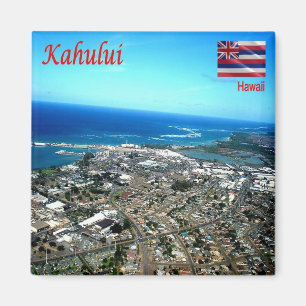 Aimant zHI009 KAHULUI, HAWAII, Panorama, Océanie, Réfrigé