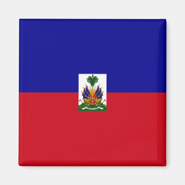 Aimant zHT001 DRAPEAU HAÏTI, Amérique, réfrigérateur (Devant)