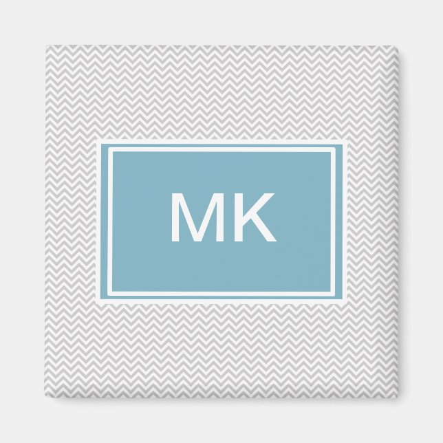 Aimant ZigZag gris simple (Devant)