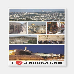 Aimant zIL003 i love JERUSALEM Israel Middle East, Fridge
