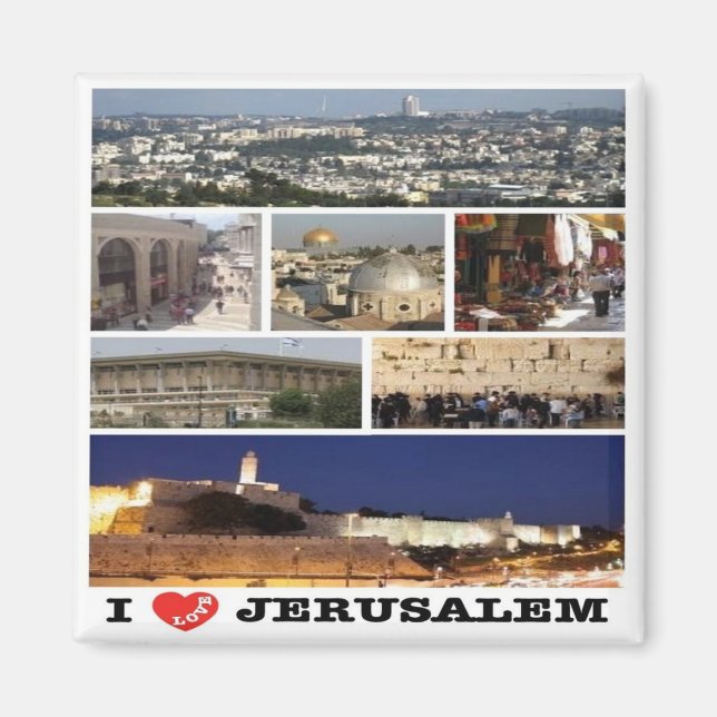 Aimant zIL003 i love JERUSALEM Israel Middle East, Fridge (Devant)