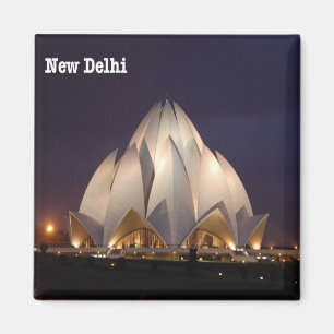 Aimant zIN023 LOTUS TEMPLE New Delhi, Inde, Fridge