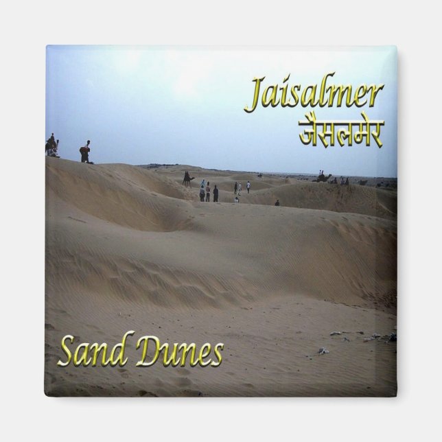 Aimant zIN028 Dunes de sable JAISALMEN, Inde, Asie, Frigo (Devant)