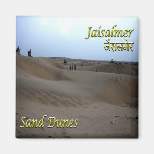 Aimant zIN028 Dunes de sable JAISALMEN, Inde, Asie, Réfri
