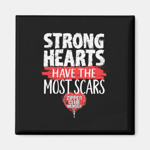 Aimant Zipper Club Membre Open Heart Surgery Survivor