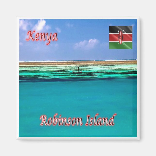 Aimant zKE021 KENYA, île Robinson, Afrique, Frigo (Devant)