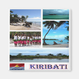 Aimant ZKI003 KIRIBATI, MOSAIC, Océanie, Réfrigérateur