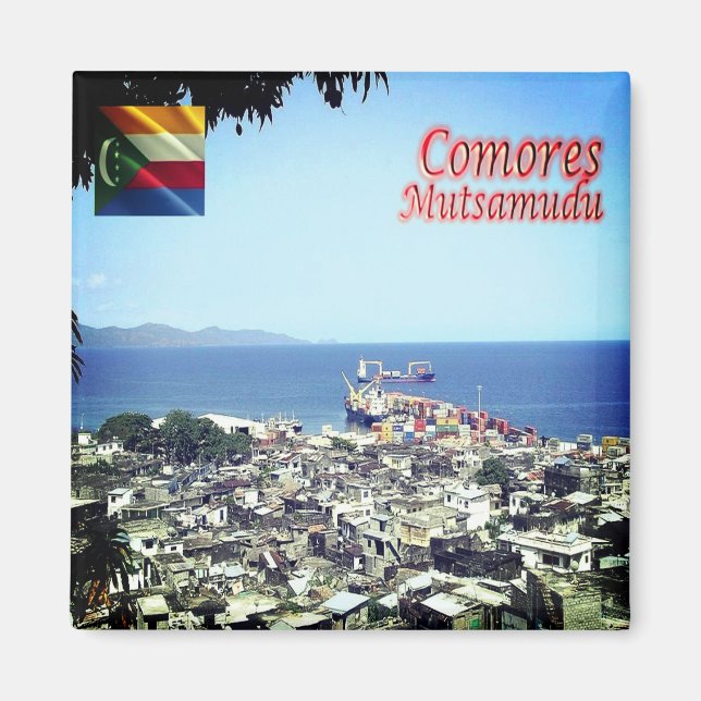 Aimant zKM009 MUTSAMUDU, Comores, Afrique, Réfrigérateur (Devant)