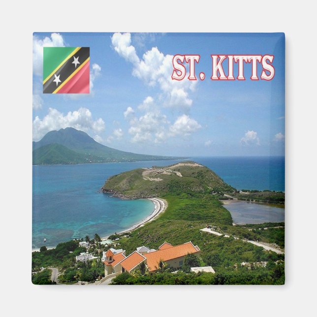 Aimant zKN006 SAINT KITTS View, Saint Kitts Nevis, Frigo (Devant)