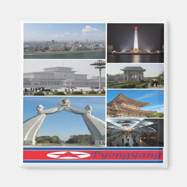 Aimant zKP003 PYONGYANG, Corée du Nord, Fridge (Devant)