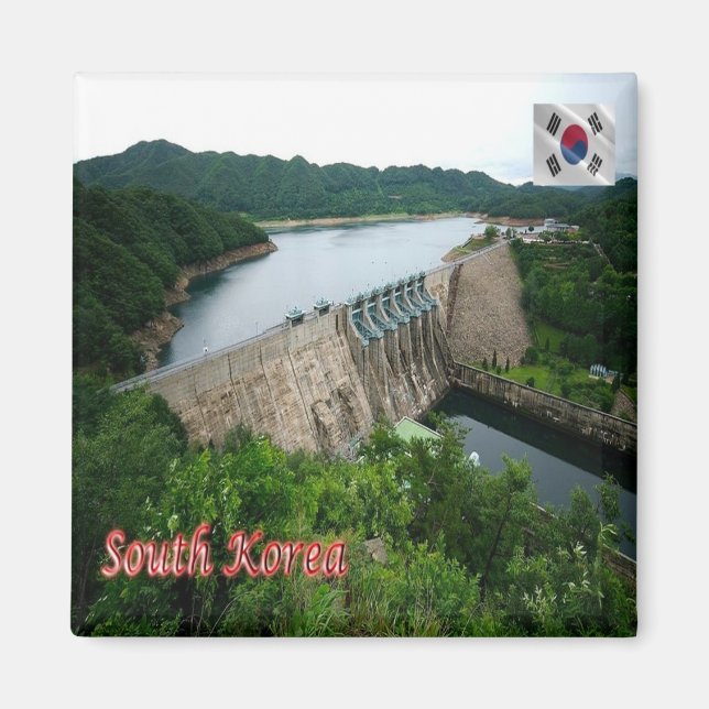 Aimant zKR011 Barrage de DAECHEONG, Corée du Sud, Asie, R (Devant)