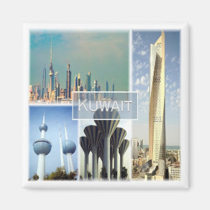 Aimant zKW003 KUWAIT mosaïque, Asie, réfrigérateur