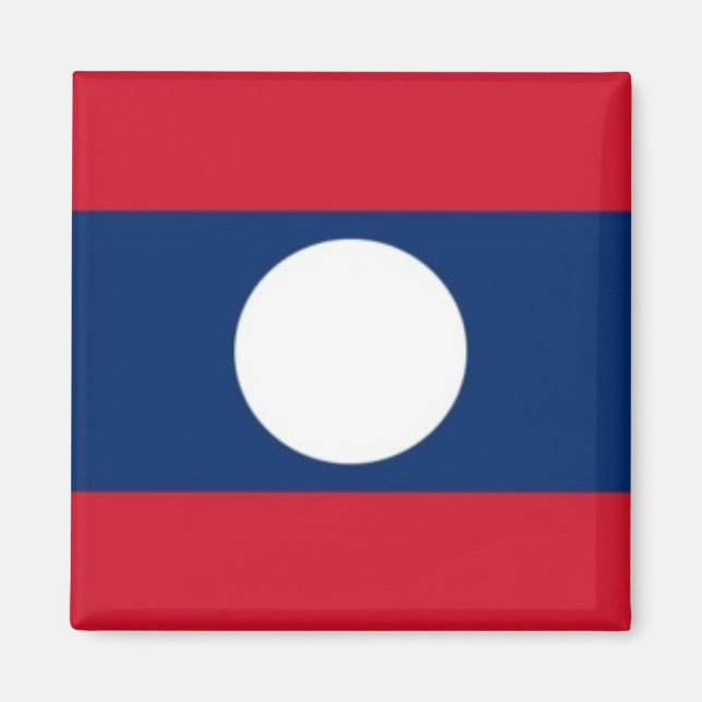 Aimant zLA001 DRAPEAU LAOS, réfrigérateur (Devant)