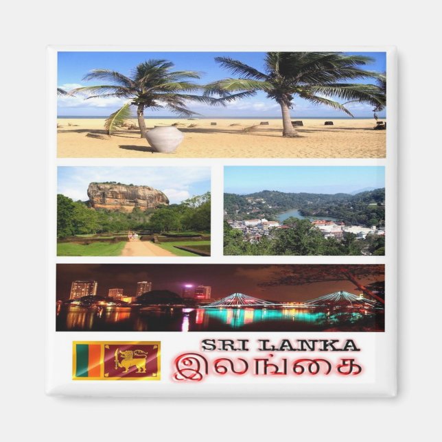 Aimant zLK009 SRI LANKA potpourri, Asie, Frigo (Devant)