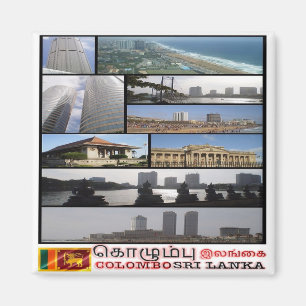 Aimant zLK012 Collage COLOMBO, Sri Lanka, Asie, Fridge