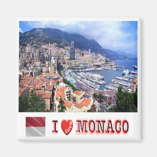 Aimant zMC007 PRINCIPALITÉ DE MONACO, I Love, Fridge
