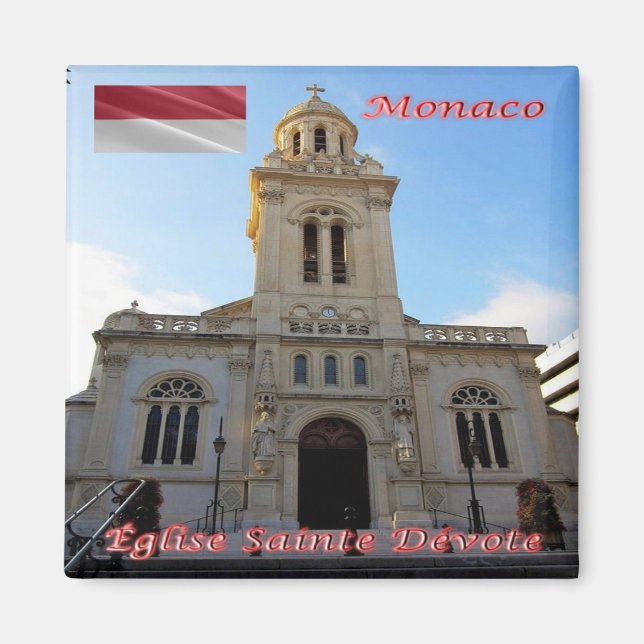 Aimant zMC022 Monte Carlo, CHURCH SAINTE-DÉVOTE, Fridge (Devant)