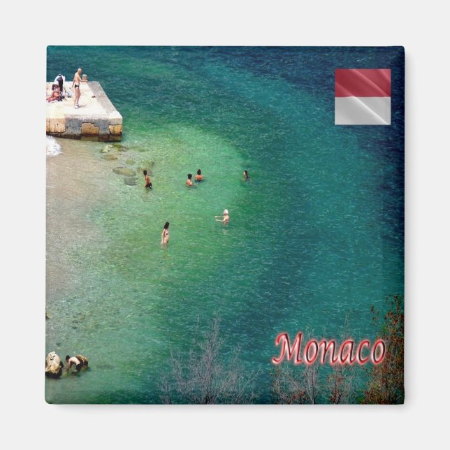 Aimant zMC030 MONACO la mer, Europe, Frigo (Devant)