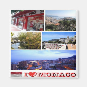 Aimant zMC036 MonACO collage "I Love", Fridge